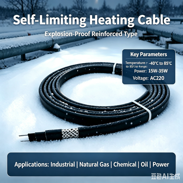 Industrial Self Regulating Heating Cable  CE EAC Approved, Waterproof Explosion Proof Heat Trace Cable for Chemical Pipeline
