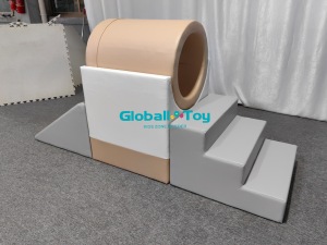 Juego de juego suave para niños, casa de rebote rosa, paquete de juego suave blanco y bronceado, juego de juegos suaves para interiores y exteriores para bebés - Product Image 3