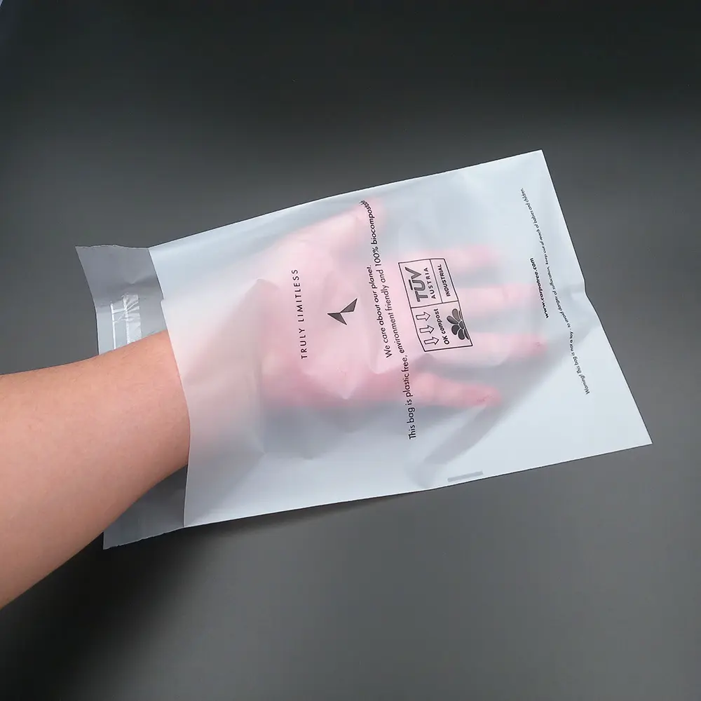 Sacchetto di carta Glassine biodegradabile per indumenti con cavo per abbigliamento sacchetto di carta per imballaggio trasparente su misura per accettare articoli da imballaggio
