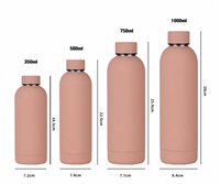 Bouteille d'eau en acier inoxydable étanche à double paroi imprimée personnalisée de 350ml 500ml pour la salle de sport et les voyages adultes verres