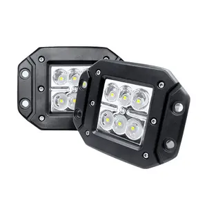 Flush Mount LED Pods 5'' 18W fog Driving Lights LED Light Bar Super Bright Off Road work Lights for Truck UTV ATV SUV Boat 4x4