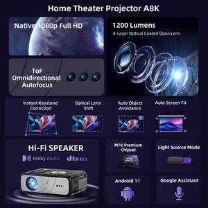 Proyector LED OEM de 1200ANSI Lúmenes, 4K, Cine en Casa, Certificado por Google, Android <span class=keywords><strong>TV</strong></span> con Funciones de Voz Inteligentes, Portátil - Product Image 2