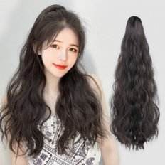 Extensiones de cabello de cola de caballo sintético a la moda para mujer, pinzas onduladas con parte de globo con accesorio de Clip - Product Image 1