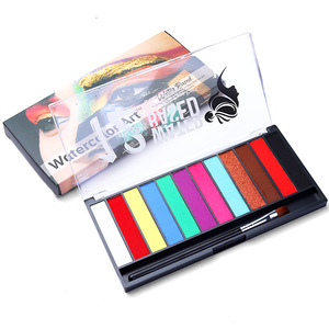 12 couleurs <span class=keywords><strong>FX</strong></span> <span class=keywords><strong>maquillage</strong></span> fabricants de peinture pour le visage à base d'eau Cosplay SFX Halloween Kit de peinture corporelle pour enfants adultes - Product Image 1