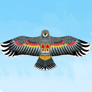 Enfants cadeau plat 1.2m aigle cerf-volant enfants volant oiseau cerfs-volants manche à vent extérieur jardin tissu cerfs-volants jouets - Product Image 3