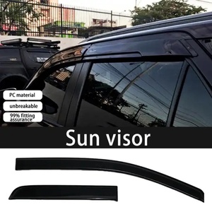 Pare-soleil de porte KQD Brand en PC, protection et décorations de luxe, noir foncé/noir transparent pour Hilux Vigo - Product Image 1