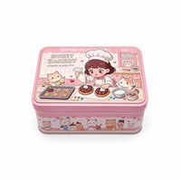 Boîte en étain rectangulaire personnalisée, emballage métallique de qualité alimentaire pour le thé en vrac biologique, le chocolat, les biscuits et les bonbons