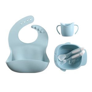 ชุดซิลิโคนสำหรับเด็กผ้ากันเปื้อนพลาสติก PP ไม่มี BPA - Product Image 1