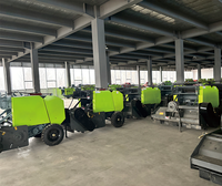 Nouvelle conception de presse à balles compacte et ronde pour foin et ensilage, système intégré de pressage et d'emballage, mini-machine d'emballage, idéale pour la récolte