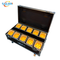6*18W 6 en 1 Focos LED Inalámbricos Recargables con Batería, Control por APP DMX512, Iluminación Profesional para Escenarios RGBWA+UV, DJ, IP33, Alto CRI