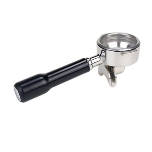 Portafiltro de caños dobles <span class=keywords><strong>Espresso</strong></span> de 58MM con 2 orejas compatible con E61 Exporbar con cesta de acero inoxidable PC Handle Flair <span class=keywords><strong>Rocket</strong></span> Sanremo - Product Image 1