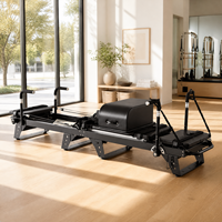 Nouveau Reformer Pilates en aluminium réglable, grand modèle, durable, pour exercices de gym et renforcement du tronc, idéal pour studio de Pilates