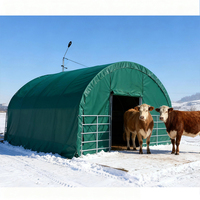 Tente universelle tout temps pour bétail, granges agricoles, structure en acier, toit en PVC, tente pour les opérations agricoles toute l'année