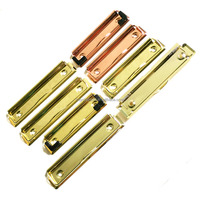 Papelería Oficina Útiles escolares 100mm 120mm Oro Rosa Alambre plano Clip de portapapeles de metal para carpeta de archivos Cuaderno de cuero