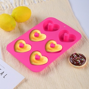 6-Piece Donut & 3-Piece Silicone Baking Tool Set DIY bí ngô tình yêu bánh khuôn Silicone bền vững khuôn bán buôn bánh công cụ - Product Image 3