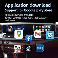 Layar Sentuh Interaktif Ganda Android Carplay 360 GPS Navigasi Carplay untuk BMW Seri 5 F10 F11 F18 2010-2017