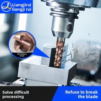 End Mill Berlapis Baja Tungsten 70 Derajat 4 Mata Pisau untuk Pemrosesan Khusus Material Keras Tinggi yang Dikeraskan dengan Panas CNC