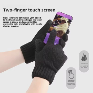 Gants tricotés de haute qualité pour l'hiver, avec écran tactile, en velours épais, résistants au froid et chauds, pour hommes et femmes - Product Image 4
