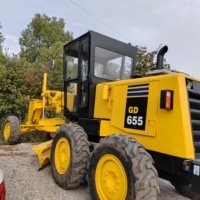 Performances Exceptionnelles, Motoniveleuse Diesel Komatsu GD655 d'Occasion, Origine Japon, Garantie de 6 Mois, Capacité de Travail Robuste