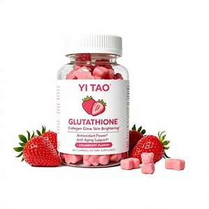 Gummies OEM/ODM au collagène et glutathion saveur fraise, éclaircissent la peau, améliorent l'élasticité et l'hydratation, soutien antioxydant anti-âge. - Product Image 1