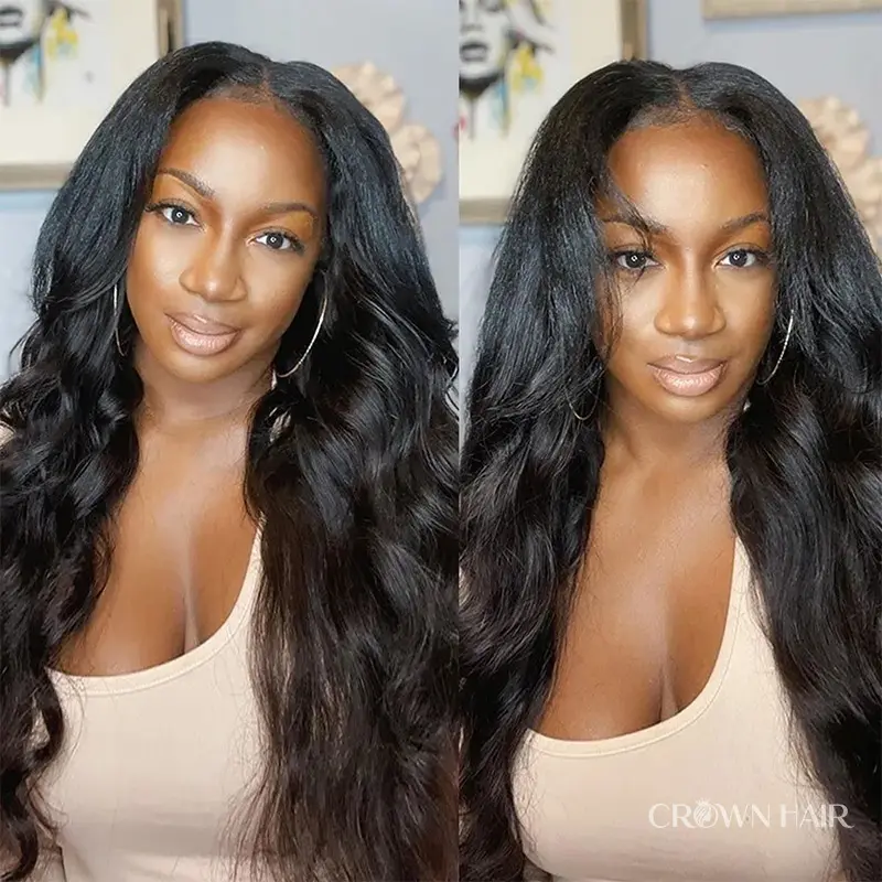 Easy To Wear Glueless Machine Made Wig,Peruvian Virgin Human Hair No Leave Out,Body Wave Remy Hair No Sew In V Part Wigs