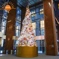Grand arbre de Noël lumineux à LED RGB avec étoile pour affichage commercial extérieur et événements extérieurs avec synchronisation musicale