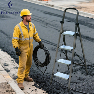 Casa moderna pieghevole scala in ferro con pedali in plastica in metallo ispessito e acciaio-alluminio <span class=keywords><strong>per</strong></span> uso domestico - Product Image 1