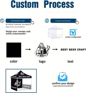 เต็นท์กันสาดแบบพกพาขนาด 10x10 ฟุต เต็นท์ป๊อปอัพกันน้ำ พับเก็บได้ สำหรับงานกลางแจ้ง โครงสร้างแบบเฟรม ผ้าคลุมทำจากผ้า Oxford - Product Image 2