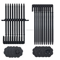 Clips de fixation auto-bloquants pour panneaux solaires en nylon, protection contre les oiseaux et les nuisibles |   Fil de protection noir pour oiseaux/écureuils