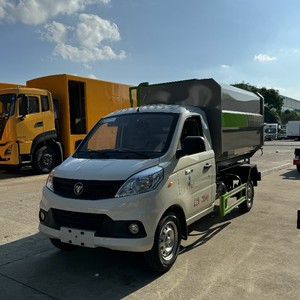 Foton <strong>Mini</strong> Compression Lifting Side Loader 3cbm Compactor <strong>Garbage</strong> <strong>Trucks</strong> Rear Loading 120L Waste Bins Compactor Vehicles - Product Image 2