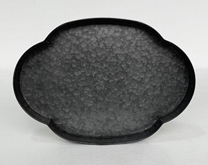 <span class=keywords><strong>Plateau</strong></span> de rangement rond de luxe en métal noir galvanisé avec <span class=keywords><strong>plateau</strong></span> en plastique amovible, design fonctionnel pour le service et le rangement - Product Image 4