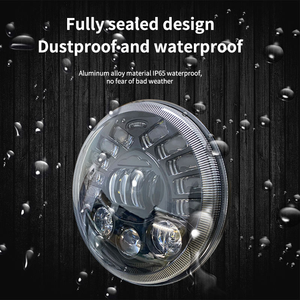 Phare LED H4 de 7 pouces avec <span class=keywords><strong>clignotant</strong></span> ambre à anneau Halo pour <span class=keywords><strong>Lada</strong></span> <span class=keywords><strong>Niva</strong></span> Urban 4x4 Suzuki Jeep Offroad 12V 24V - Product Image 5