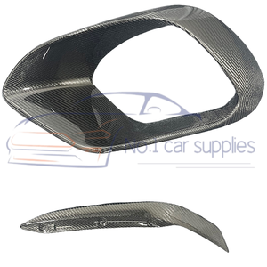 <span class=keywords><strong>CLA</strong></span> mise à niveau 45 en Fiber de carbone avant évent garniture d'admission d'air antibrouillard cadre lèvre pour Benz S AMG - Product Image 4