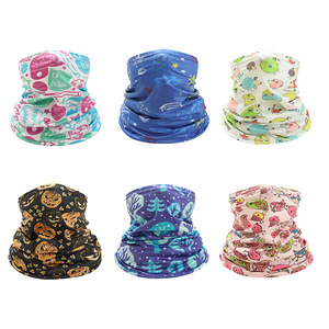 Pañuelo multifuncional de seda helada con estampado para niños, protección UV, máscara facial para ciclismo, deportes al aire libre, banda mágica para la cabeza - Product Image 5