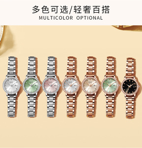 Reloj de lujo para mujer de acero inoxidable con calendario, resistente al agua, de alta gama, con movimiento de cuarzo. - Product Image 6