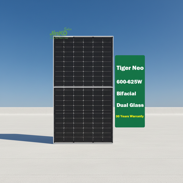 600W 610W 620W Bifacial Solar Panel Jinko N Type Double Glass PV Module