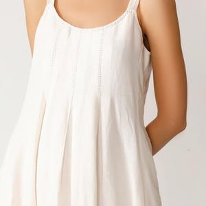 Vestidos de Verano de Nuevo Diseño para Mujer, Vestidos Casuales sin Mangas, Holgados y Modestos con Bordado Floral, Vestido Maxi de Lino y Algodón - Product Image 4