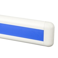 Barrière de protection murale d'hôpital, rail anti-collision en PVC antibactérien et aluminium pour la protection des couloirs