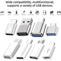 Zowie AAB-901 Cross Border Type-C Female USB-A Micro-USB Male Charging Data Conversion Head Aluminium Alloy Ponsel Laptop