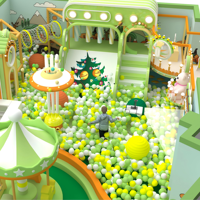 Aoleao - Juegos de Parque Infantil Personalizados con Temática de Dulces, Parque Infantil Interior Suave con Toboganes para Niños, Parque de Atracciones, Certificado CE TUV