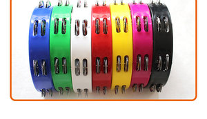 แทมบูรีนพลาสติกสองแถวหลากสีขายส่งราคาดี - Product Image 6