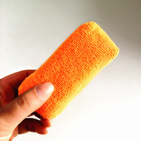 Stock disponible 450 pièces emballage petite taille Orange cire applicateur tampon microfibre éponge bloc de mousse pour voiture détaillant approvisionnement