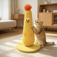 Jouets pour chats : Griffoir avec plateau, non abrasif et sans débris, poussins mignons pour divertir les chats, jouet de modelage pour pattes