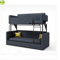 Ensemble de canapé-lit pliable moderne en tissu lin pour hôtel, appartement, salon