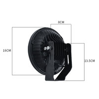 Phare de travail LED rond pour camion, lampe de conduite multi-lentilles, haute luminosité, faible consommation, support en U, auxiliaire