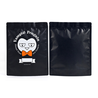 Kemasan Pouch Stand Up Hitam Matte Custom, Reselable Zipper, Food Grade, Cetak, Untuk Snack/Dessert, Kemasan Besar