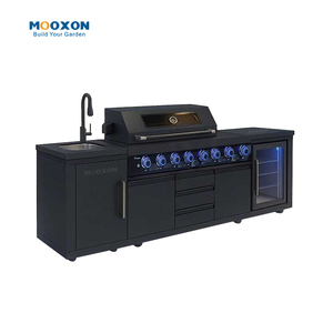 Cocina Exterior de Acero Inoxidable 304 con Ventana de Vidrio Templado, Parrilla e Iluminación LED - Product Image 4