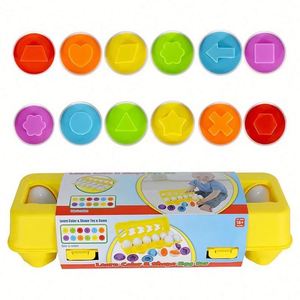 Huevos Educativos, Juego de 12 Piezas de Huevos con Formas y Números para Aprender a Reconocer Colores, Desarrollo de Habilidades Motoras Finas, Juguete Montessori, Regalo - Product Image 3