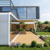 Cabane modulaire préfabriquée de luxe en forme de pomme pour hôtel, camping, glamping, resort, avec fenêtre panoramique en verre