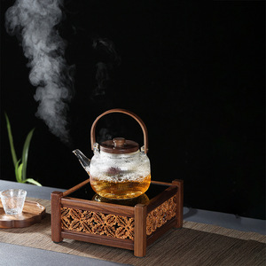 Walnut Wood Mini Electric Ceramic <b>Stove</b> 1L Smooth Cooktop For Tea Brewing And Boiling Water Kung Fu Tea Set Accessory - Product Image 4